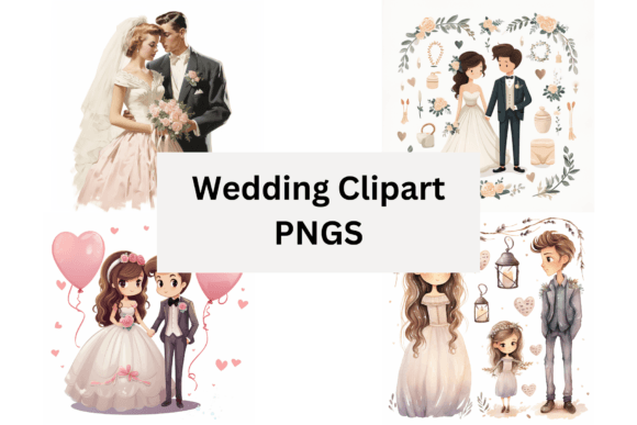 Beautiful Wedding Clipart PNGs for Your Special Day