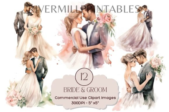 Bride & Groom Wedding Clipart: A Designer's Go-To Asset