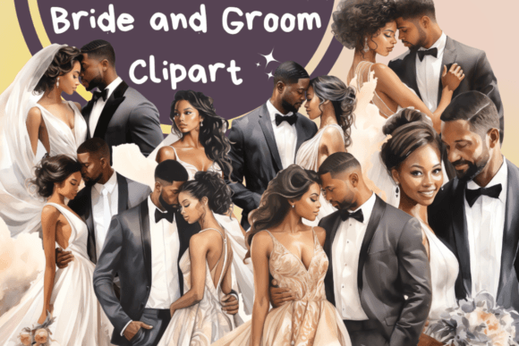 Celebrating Love: Using Wedding Black Couple Clipart