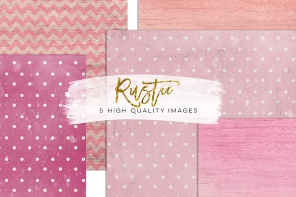 Charming Rustic Polkadot Paper and Wedding Clip Art