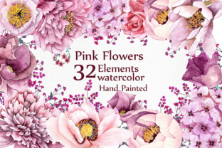 Designing with Pink Watercolor Floral Clipart