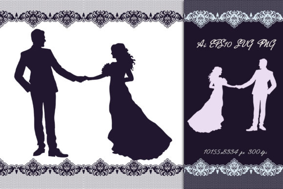 Elegant Wedding Silhouette SVG: Elevate Your Creative Projects
