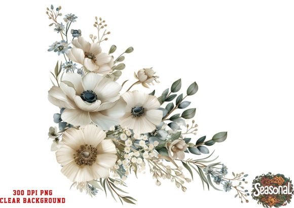 Elegant White Wedding Flower Clipart: A Design Essential