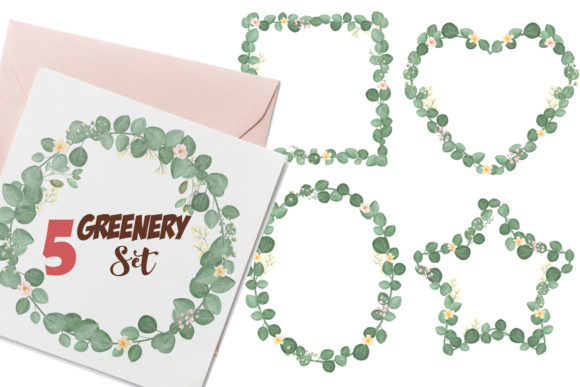 Nursery and Wedding Greenery Set: Lush Graphics for Every Project