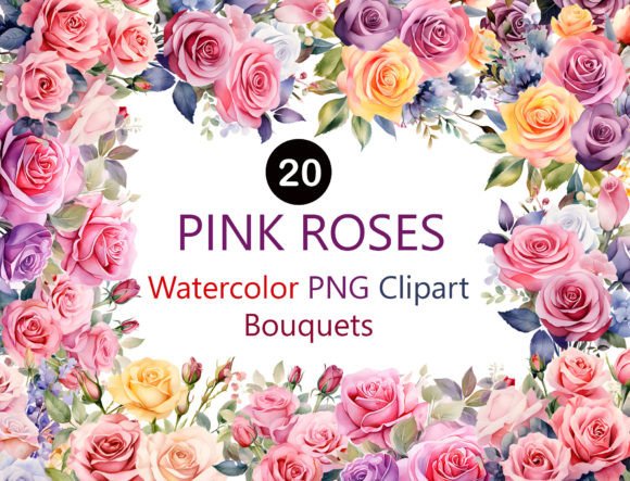 Timeless Romance: Using Watercolor Pink Rose Clipart