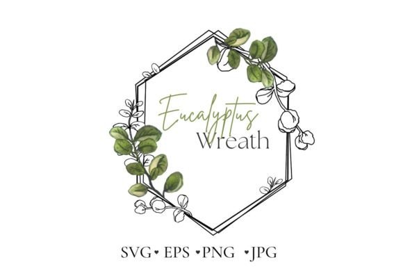 Watercolor Eucalyptus Frame for Wedding Design
