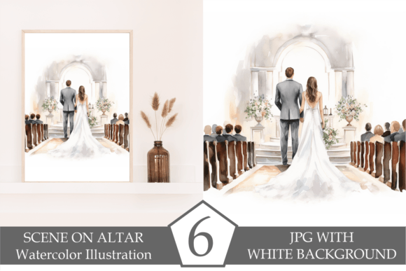 Watercolor Marriage Clipart: Elevate Your Wedding Day Designs
