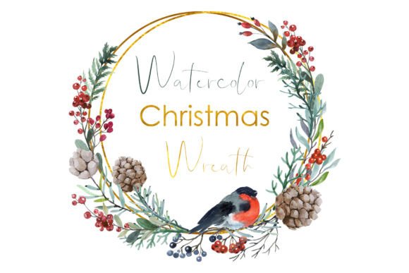 Winter Wreath Png & Watercolor Wedding Art: Your Digital Design Toolkit